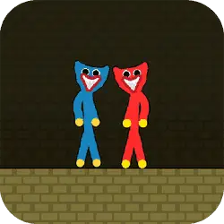 Kırmızı ve Mavi Çöp Adam Huggy